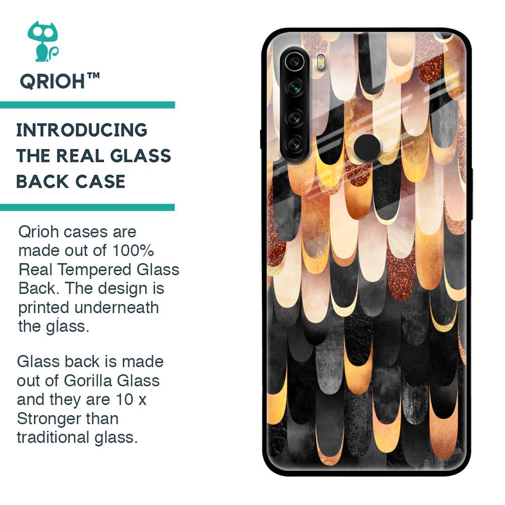 Bronze Abstract Glass Case for Xiaomi Redmi Note 8