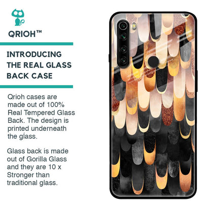 Bronze Abstract Glass Case for Xiaomi Redmi Note 8