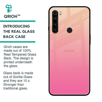 Pastel Pink Gradient Glass Case For Xiaomi Redmi Note 8