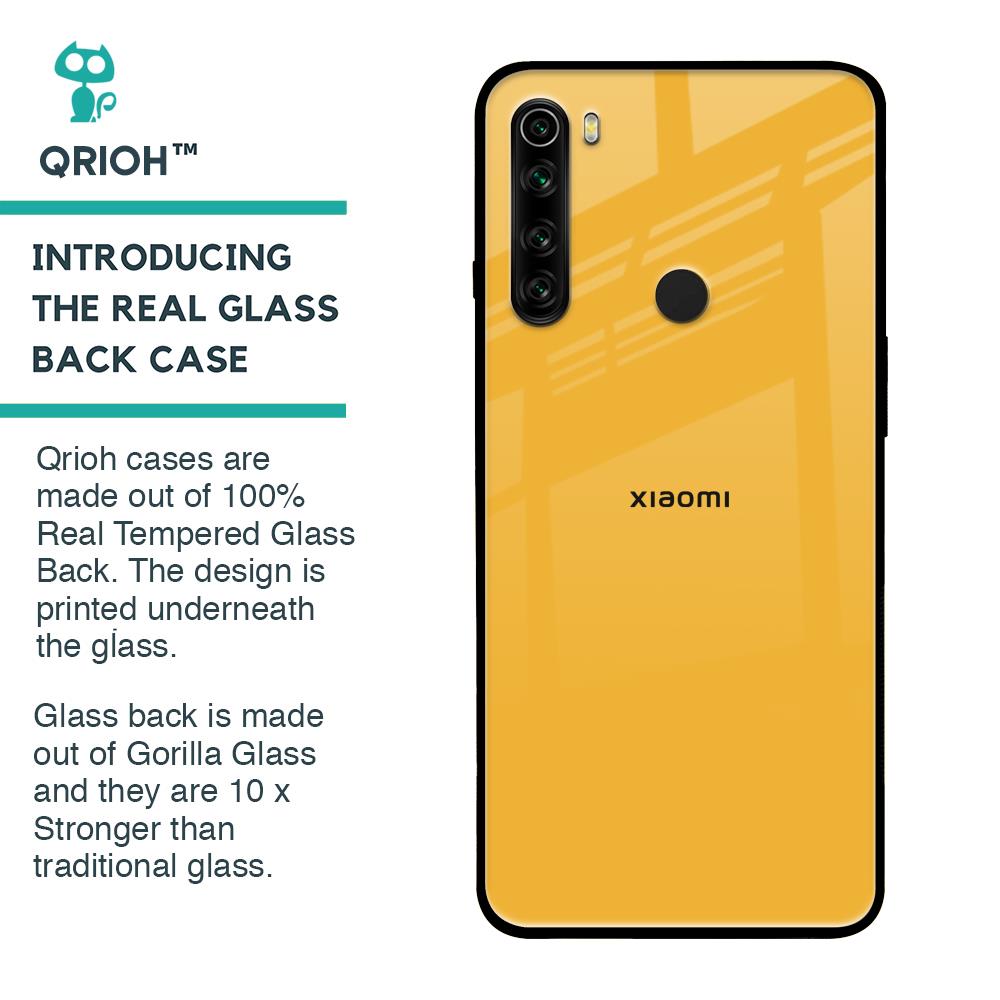 Fluorescent Yellow Glass case for Xiaomi Redmi Note 8