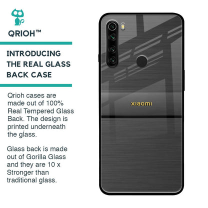 Grey Metallic Glass Case For Xiaomi Redmi Note 8