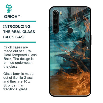 Golden Splash Glass Case for Xiaomi Redmi Note 8
