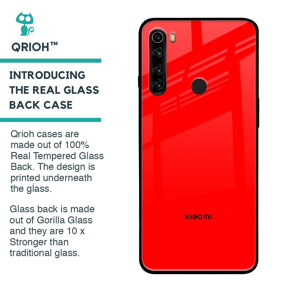 Blood Red Glass Case for Xiaomi Redmi Note 8