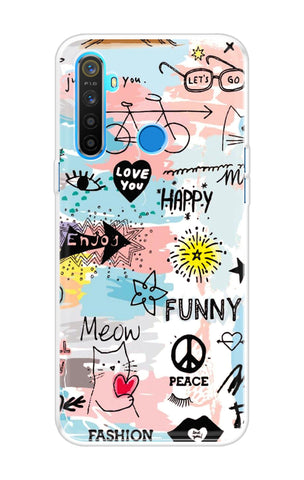 Happy Doodle Realme 5 Back Cover