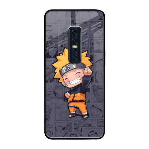 Orange Chubby Vivo V17 Pro Glass Back Cover Online