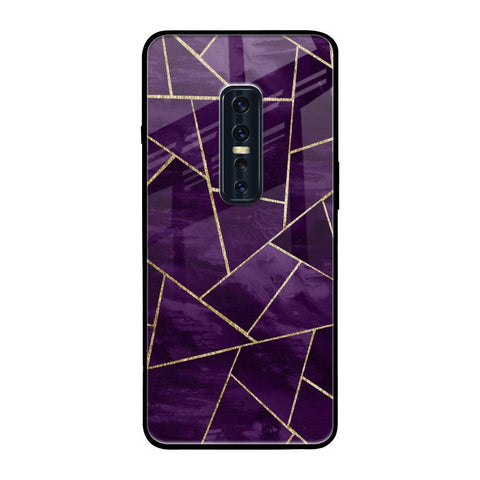 Geometric Purple Vivo V17 Pro Glass Back Cover Online