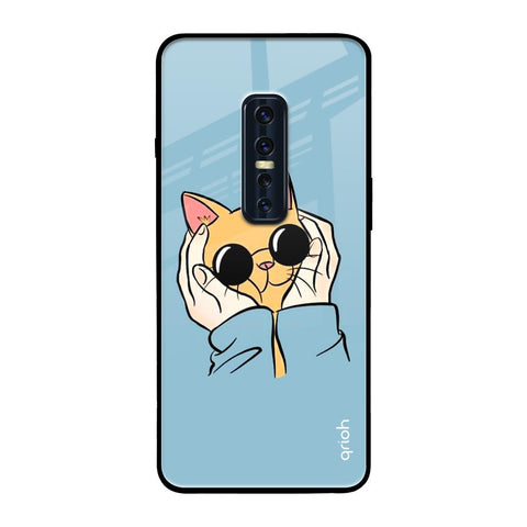 Adorable Cute Kitty Vivo V17 Pro Glass Back Cover Online