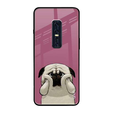 Funny Pug Face Vivo V17 Pro Glass Back Cover Online