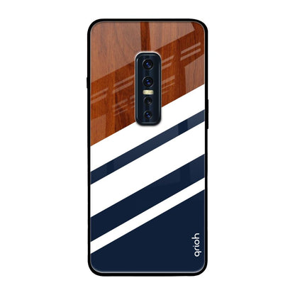 Bold Stripes Vivo V17 Pro Glass Back Cover Online
