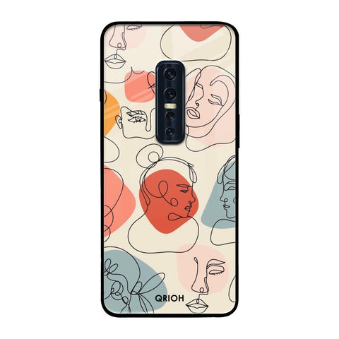 Abstract Faces Vivo V17 Pro Glass Back Cover Online