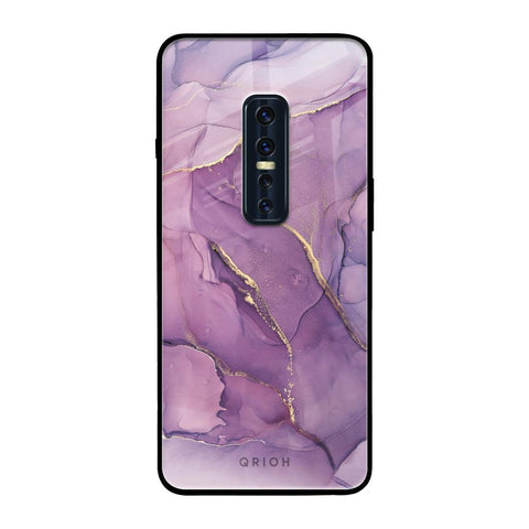 Purple Gold Marble Vivo V17 Pro Glass Back Cover Online