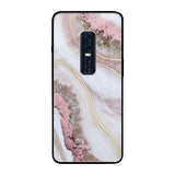 Pink & Gold Gllitter Marble Vivo V17 Pro Glass Back Cover Online