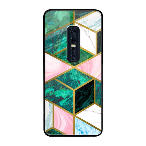 Seamless Green Marble Vivo V17 Pro Glass Back Cover Online