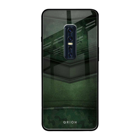 Green Leather Vivo V17 Pro Glass Back Cover Online