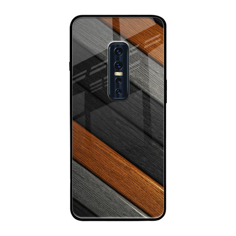 Tri Color Wood Vivo V17 Pro Glass Back Cover Online