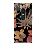 Lines Pattern Flowers Vivo V17 Pro Glass Back Cover Online