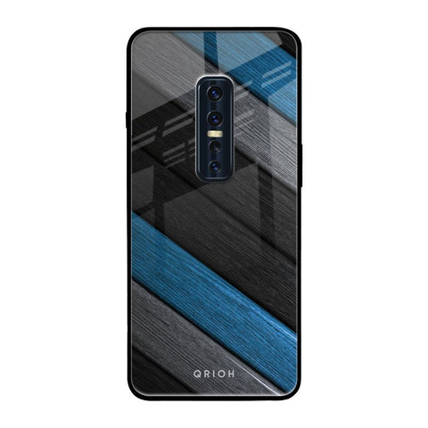 Multicolor Wooden Effect Vivo V17 Pro Glass Back Cover Online