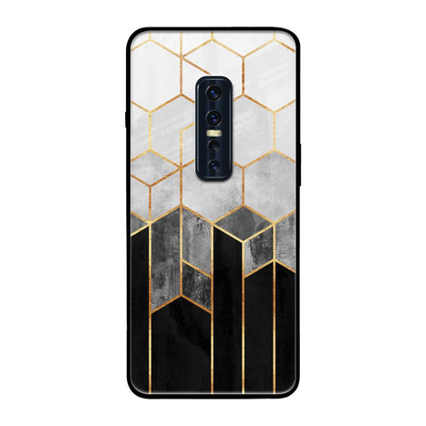 Tricolor Pattern Vivo V17 Pro Glass Back Cover Online