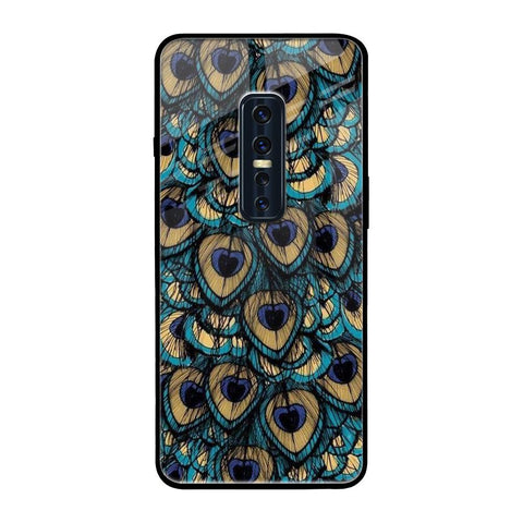Peacock Feathers Vivo V17 Pro Glass Cases & Covers Online