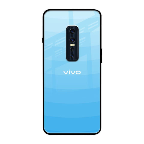 Wavy Blue Pattern Vivo V17 Pro Glass Back Cover Online