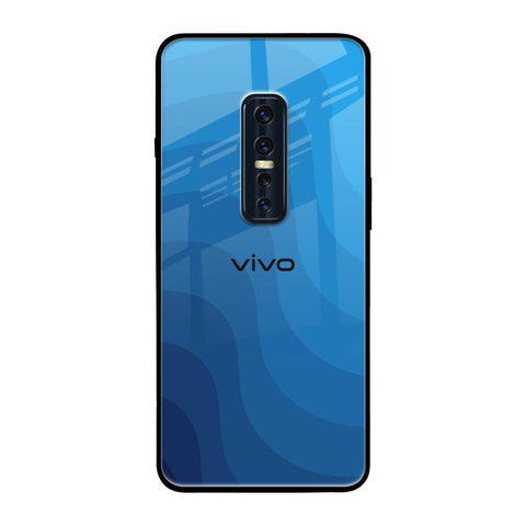 Blue Wave Abstract Vivo V17 Pro Glass Back Cover Online