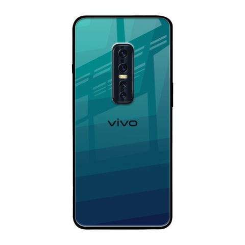 Green Triangle Pattern Vivo V17 Pro Glass Back Cover Online