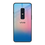 Blue & Pink Ombre Vivo V17 Pro Glass Back Cover Online
