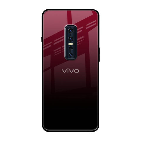 Wine Red Vivo V17 Pro Glass Back Cover Online
