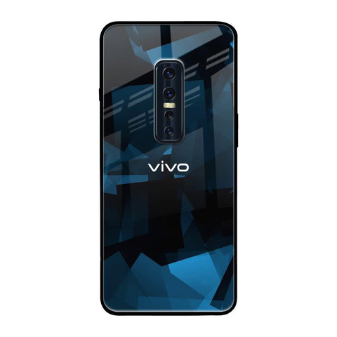 Polygonal Blue Box Vivo V17 Pro Glass Back Cover Online