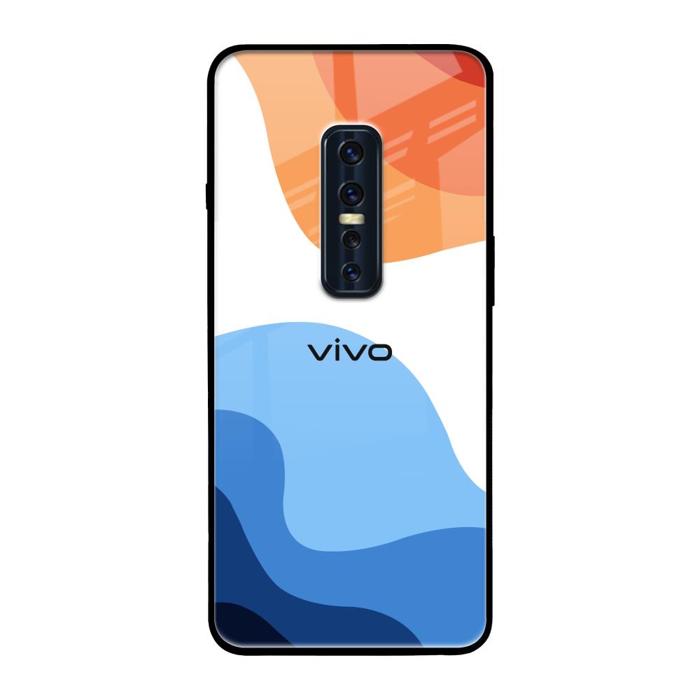 Wavy Color Pattern Vivo V17 Pro Glass Back Cover Online