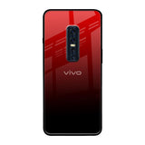 Maroon Faded Vivo V17 Pro Glass Back Cover Online