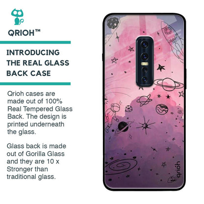 Space Doodles Glass Case for Vivo V17 Pro