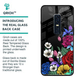 Rose Flower Bunch Art Glass Case for Vivo V17 Pro