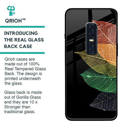Colorful Leaves Glass Case for Vivo V17 Pro