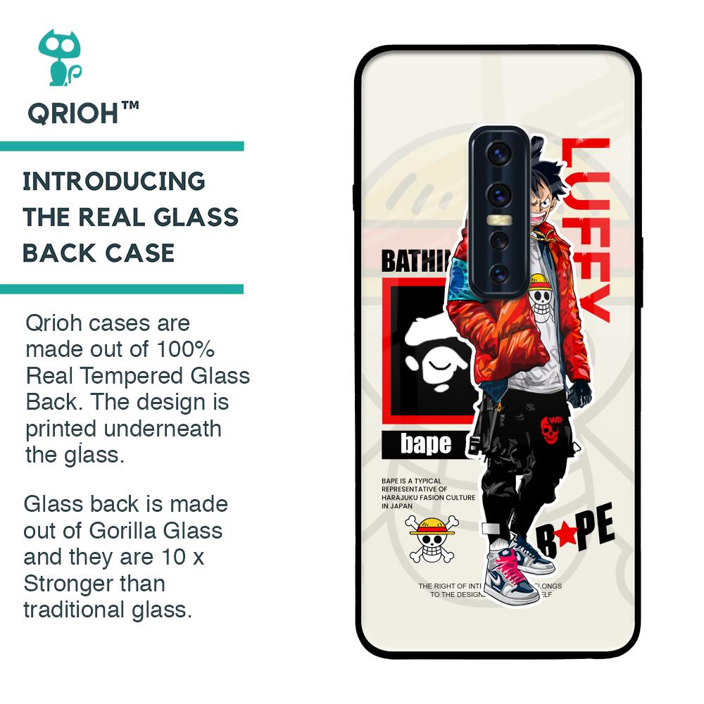 Bape Luffy Glass Case for Vivo V17 Pro