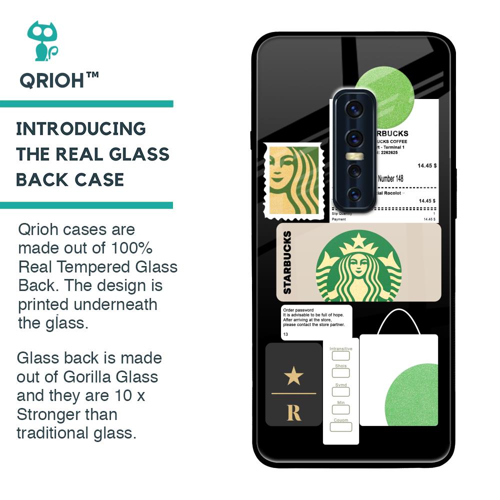 Coffee Latte Glass Case for Vivo V17 Pro