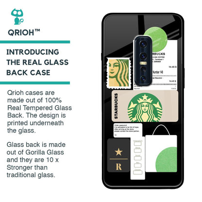 Coffee Latte Glass Case for Vivo V17 Pro