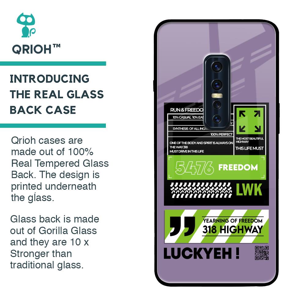 Run & Freedom Glass Case for Vivo V17 Pro