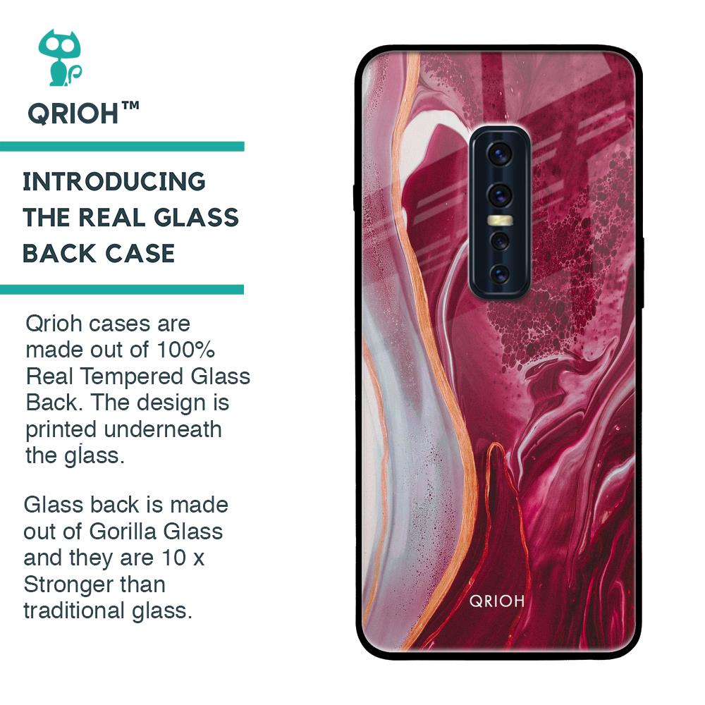 Crimson Ruby Glass Case for Vivo V17 Pro