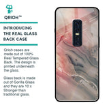 Pink And Grey Marble Glass Case For Vivo V17 Pro