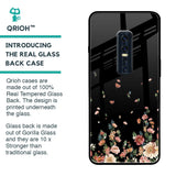 Floating Floral Print Glass Case for Vivo V17 Pro