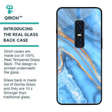 Vibrant Blue Marble Glass Case for Vivo V17 Pro