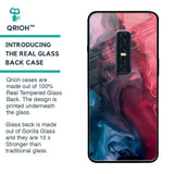 Blue & Red Smoke Glass Case for Vivo V17 Pro