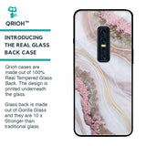 Pink & Gold Gllitter Marble Glass Case for Vivo V17 Pro