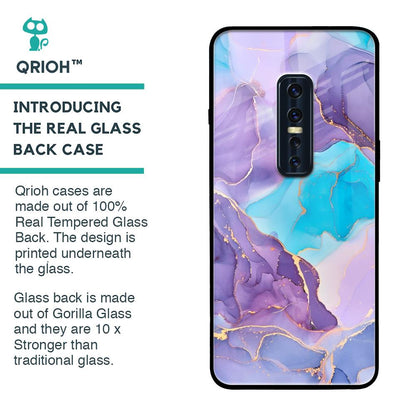 Alcohol ink Marble Glass Case for Vivo V17 Pro