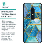 Turquoise Geometrical Marble Glass Case for Vivo V17 Pro