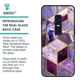 Purple Rhombus Marble Glass Case for Vivo V17 Pro