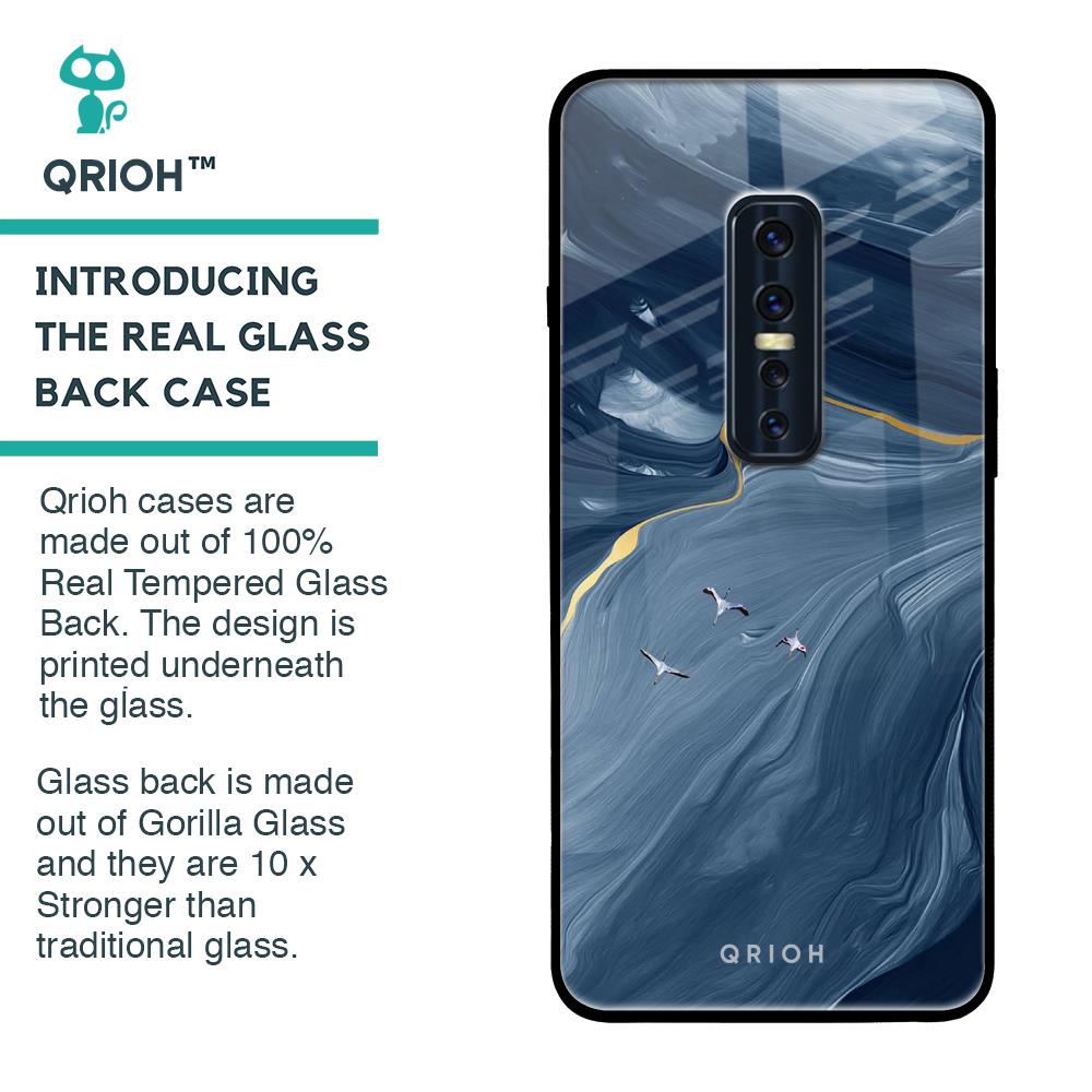 Deep Ocean Marble Glass Case for Vivo V17 Pro