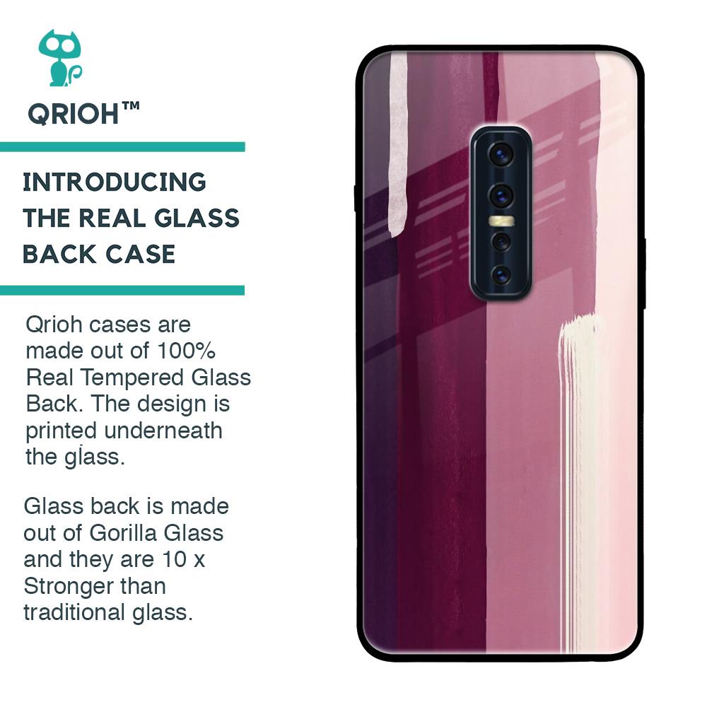 Brush Stroke Art Glass Case for Vivo V17 Pro