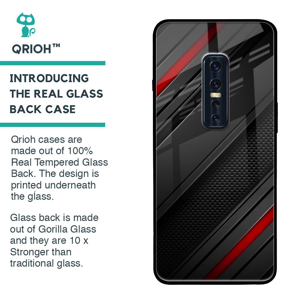 Modern Abstract Glass Case for Vivo V17 Pro